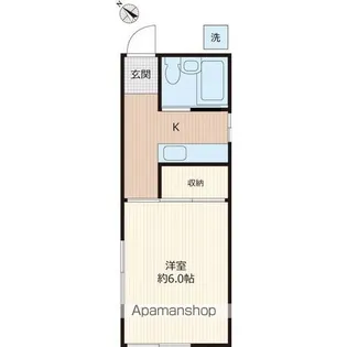大西ハイツ【1階】の間取り