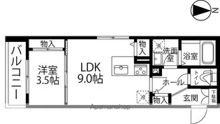 本町倶楽部 Ⅰ【101号室】の間取り