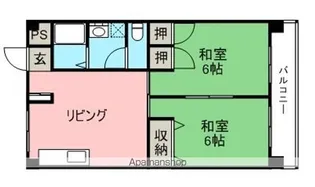 啓ビル【201号室】の間取り