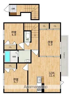 シャーメゾンソレイユ【2階】の間取り