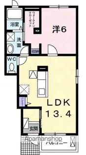 プラシードSKⅢ【1階】の間取り