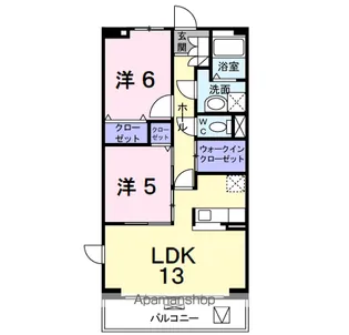 ソール・オリエンスB【1階】の間取り