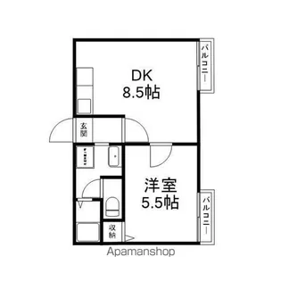コーポ愛荘【204号室】の間取り