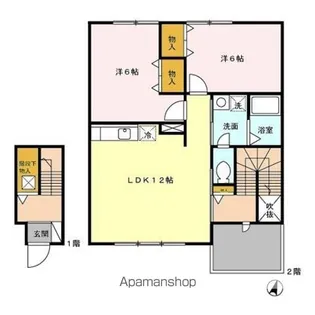 ルグラン オダ【2階】の間取り