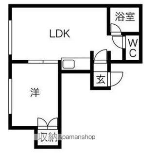 クチュールくりのみ【206号室】の間取り