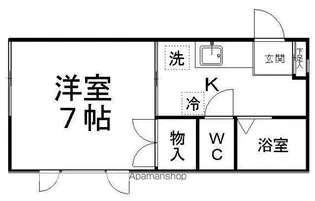 コーポグリーンヒルズ【203号室】の間取り