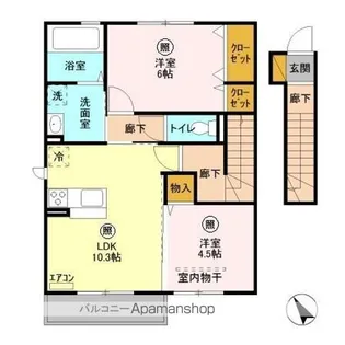アンテ クラージュ【2階】の間取り