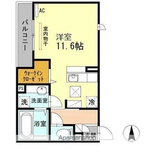 メゾン・ド・オッツ・ホウェール【1階】の間取り