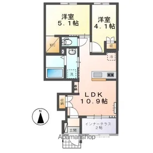 ルミ テラス(LUMI TERRACE)【1階】の間取り