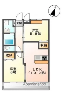 エレガンスエイト【2階】の間取り