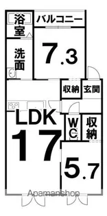 シャンテ1228【301号室】の間取り