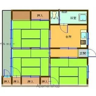 城山第二ビル【406号室】の間取り