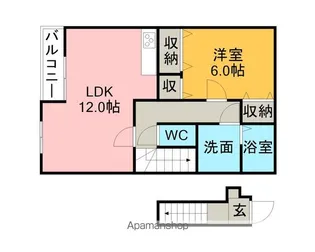 アンプルールリーブルセキレイ【2階】の間取り