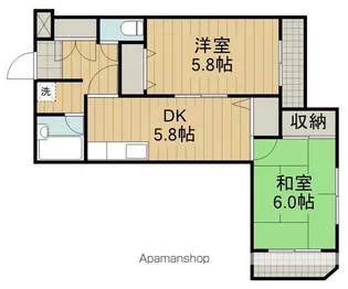 ベルハイム河辺【2階】の間取り