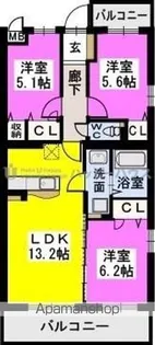 HASUHA【2階】の間取り