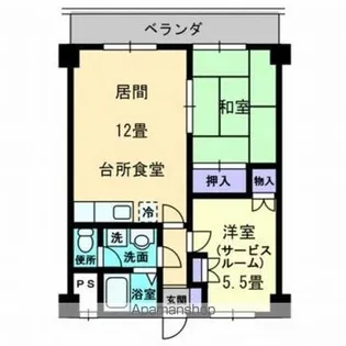 2LDKの間取り画像