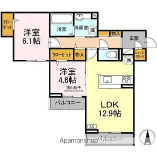 サンメゾン・小池A【3階】の間取り