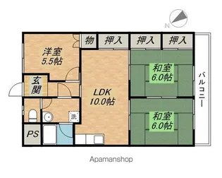 ライフレジデンス21【403号室】の間取り