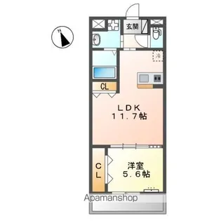 ウエストウイング6【2階】の間取り