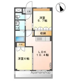 アイディール【2階】の間取り