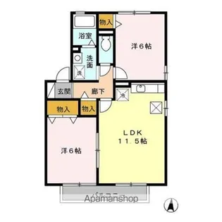 パークハイム皿山 B棟【1階】の間取り