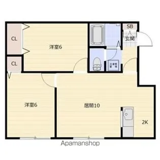 ルモアII【202号室】の間取り