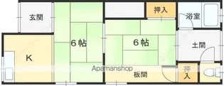 若竹荘【2階】の間取り