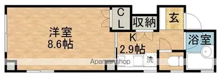 アンソレイユ塩町 住居【3階】の間取り