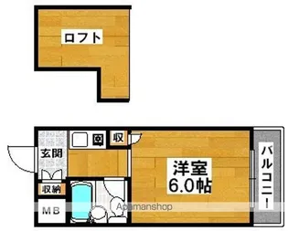 メゾンオリビア出島【2階】の間取り