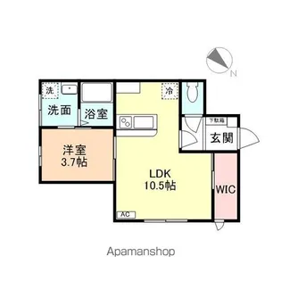 EL VITA鵯島Ⅱ【201号室】の間取り