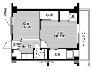 ビレッジハウス安積1号棟【307号室】の間取り