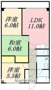 第1シャトウはまなす【4階】の間取り