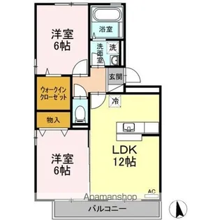 ジュネス針田 A棟【2階】の間取り