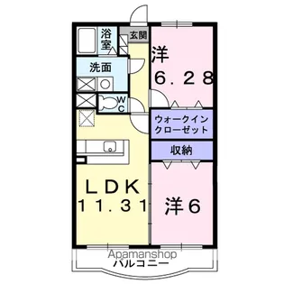 アジュール【1階】の間取り