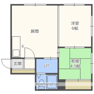 ロイヤル菊水A【106号室】の間取り