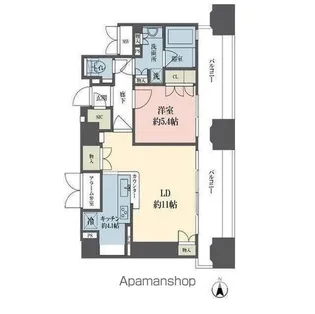 ルネ新宿御苑タワー【15階】の間取り
