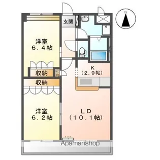 ローズガーデン【2階】の間取り