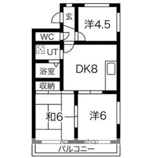 カルフール則武【101号室】の間取り