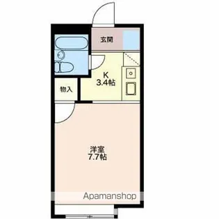 コーポウイング【206号室】の間取り