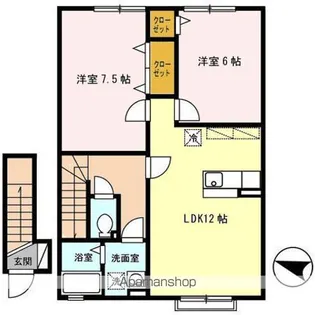 フラワーシティ石江【2階】の間取り