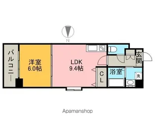 クレベール博多【4階】の間取り