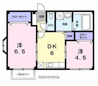フィオーレ長行西【2階】の間取り