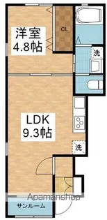 メゾン・ド・セルジュ【1階】の間取り