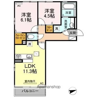エーデルハイム厚南中央【3階】の間取り