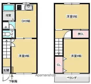 コーポ・チェリー【1階】の間取り