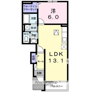BELLE MAISON 州津【1階】の間取り