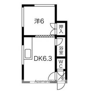 月寒東ハイツ【102号室】の間取り