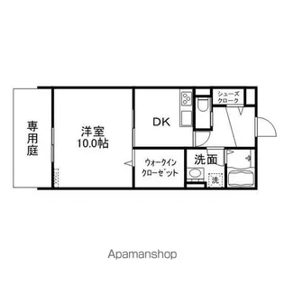 KAREN【104号室】の間取り