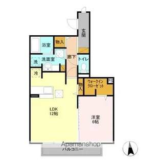 セジュール チェスナット A【1階】の間取り