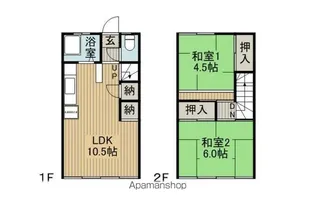 四賀ハウス3号棟【303号室】の間取り